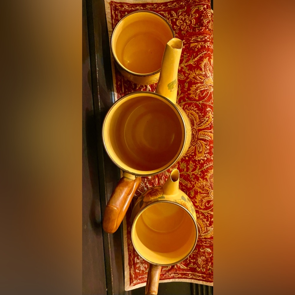 Mackenzie Childs 4Pc Stacked Coffee / Tea Set - Picture 8 of 10